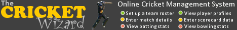 The Cricket Wizard web banner